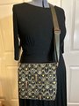 Framed Flowers Zippy Cross Body Bag