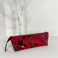 Velvet Birds Triangle Zip Bag