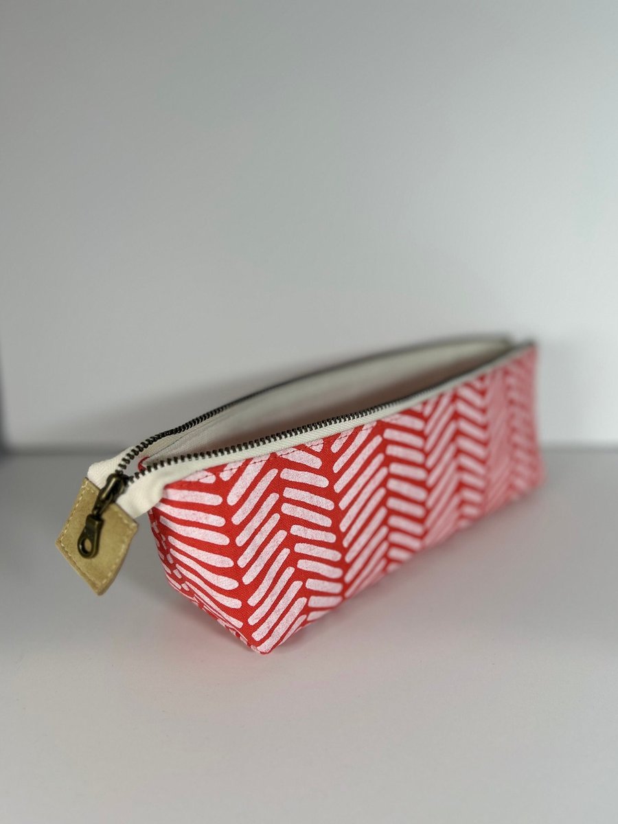 Stripey Stripey Triangle Zip Bag