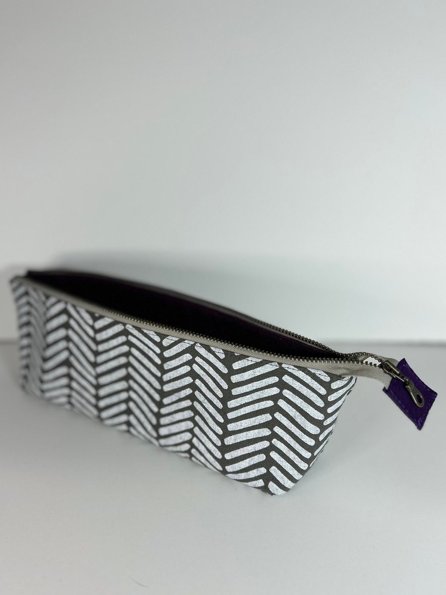 Stripey Stripey Triangle Zip Bag