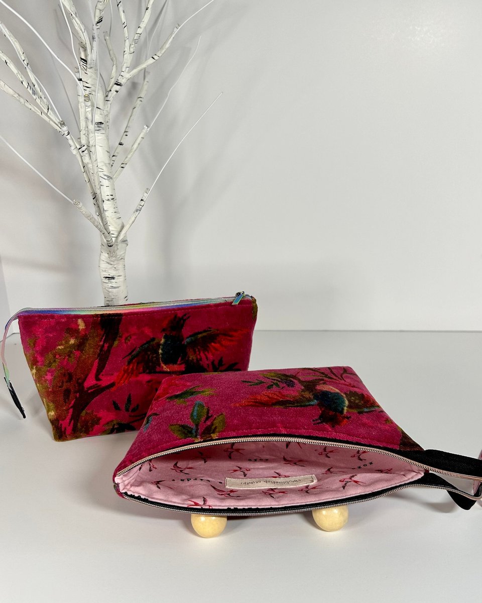 Velvet Birds Little Zippy Bag