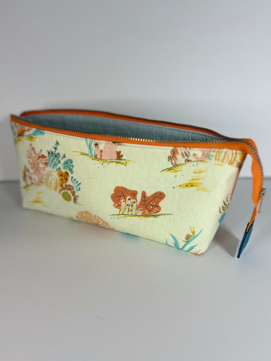 Colorful Coral Triangle Zip Bag