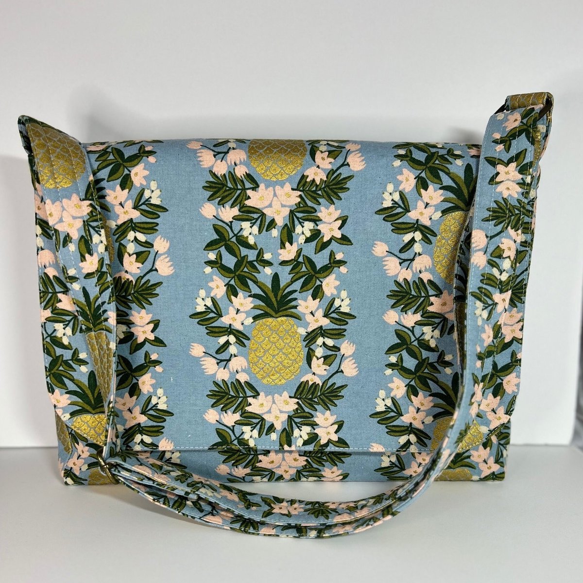Golden Pineapple Snappy Messenger Bag