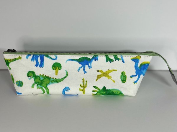 Dino Watercolors Triangle Zip Bag