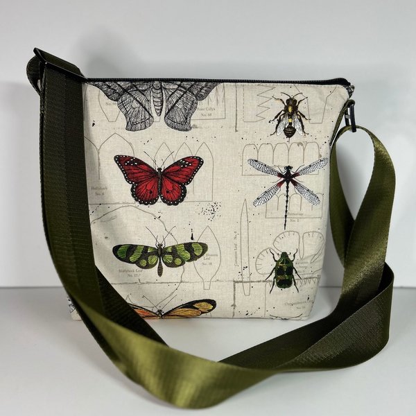 Winged Beauties Zippy Cross Body Bag