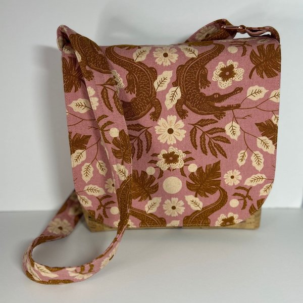 Golden Alligators MidSized Cross Body Bag