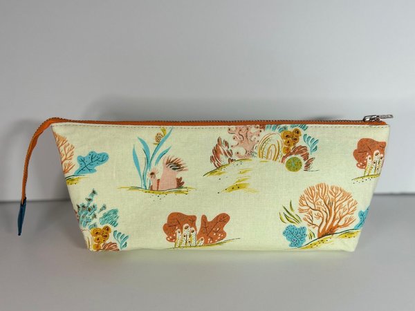 Colorful Coral Triangle Zip Bag