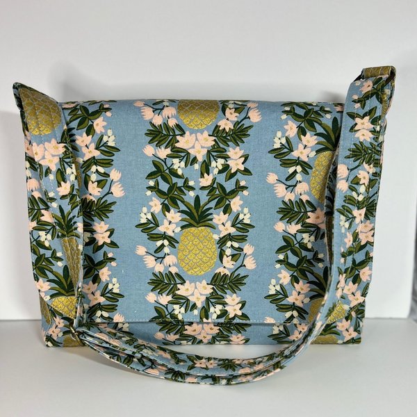 Golden Pineapple Snappy Messenger Bag